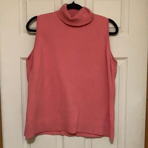 Pink Pullover Turtleneck Vest